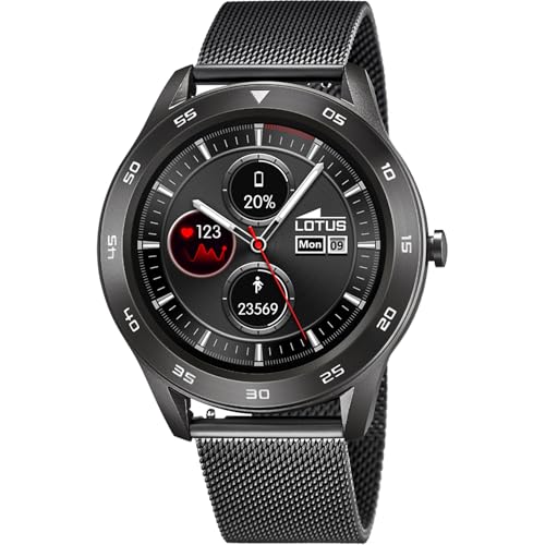 Smartwatch Lotus para hombre con elegante correa de acero inoxidable y caja de zinc gris 2