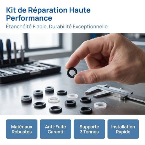 TOVINANNA Kit De Réparation Cric Hydraulique 3T Joints D'Huile pour Vérin De Plancher 5 Ensembles avec Coupelles Joints D'Ouverture Et Joints Toriques Remplacement pour Fuite D'Huile – vue 3