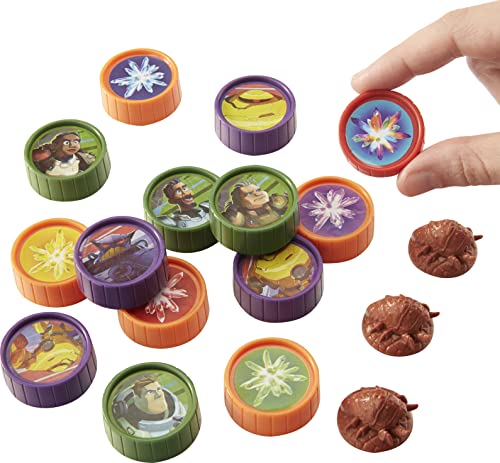 Mattel Disney Pixar Lightyear Blast-Off Blitz Geschicklichkeits- und Action-Puck-Flip-Spiel mit Teamspiel für 2 bis 8 Spieler, Filmthema, Geschenk für Kinder und Lightyear-Fans ab 8 Jahren – Bild 5