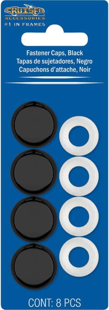 Cruiser Accessories 82650 Black Fastener Caps