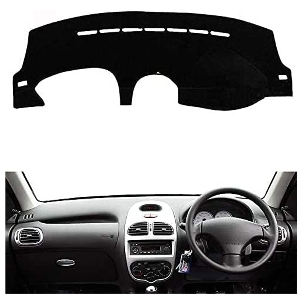 EviKoo Alfombrilla para salpicadero de Coche,Compatible para Peugeot 206 206cc 206 SW 1998-2012, Alfombrilla para Cubierta de salpicadero,A-RHD