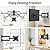 IWORKBOARD Full Motion TV Monitor Wall Mount Bracket for Most 13-32 Inch LED LCD Flat Curved Screen, 360° Rotation Swivel Tilt Extension?Adjustable Articulating Arms, Max VESA 100x100mm up to 33lbs