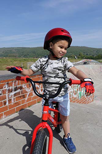 Kiddimoto - Cycling Gloves | Fingerless Gloves For Kids | Perfect For Bike, Scooter & Skateboard | Ideal For Boys And Girls | Available In Different Colourful Designs & Sizes #TOP6