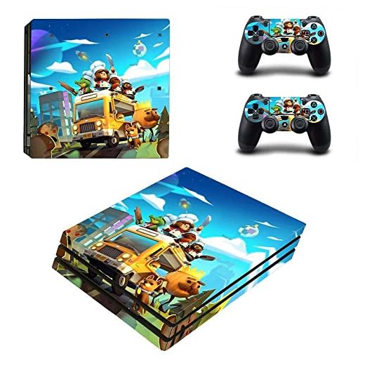 FENGLING Overcooked 2 Ps4 Pro klistermärken Playstation 4 hud klistermärke dekal skydd för Playstation 4 Ps4 Pro konsol och kontrollskinn vinyl