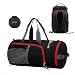 Sports Duffels, P.KU.VDSL Foldable Travel Duffel Bag, Water Resistant Nylon Gym Bags, Multifunction Shoulder Handbag, Lightweight Luggage Duffle Backpack, Sports Gym Totes