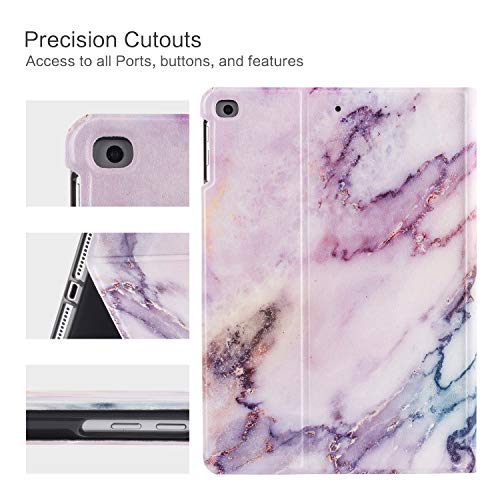 Vimorco Ipad 9.7 2018 / 2017 Case, Ipad Air 2, Ipad Air 1 Case, Soft Rubber Back Cover, Protective Leather Case, Adjustable Stand Auto Wake/Sleep Smart Case For Apple Ipad 6Th 5Th Gen (Pink Marble) #TOP2
