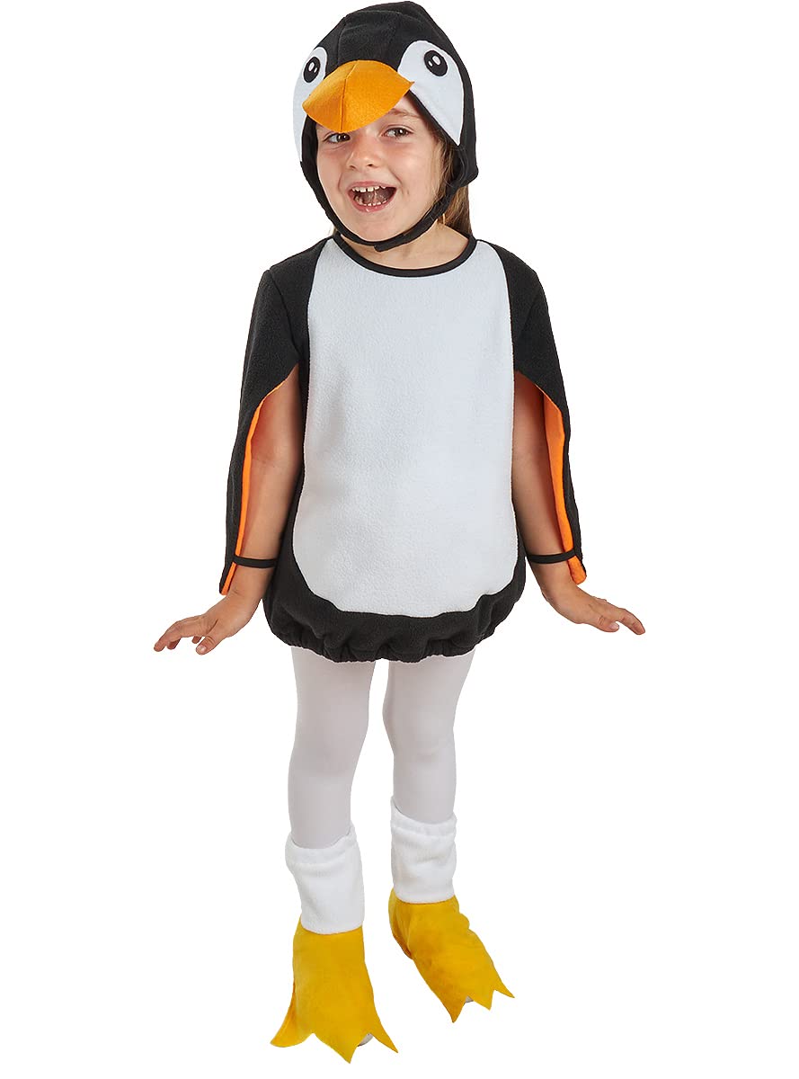 Funidelia | Disfraz de pingüino peluche para niño Animales, Polo Sur - Disfraz para niños y divertidos accesorios para Fiestas, Carnaval y Halloween - Negro