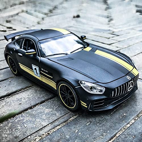 Image of 1 /24 Benz AMG GTR Toy Cars Model Car, Zinc Alloy Pull Back Toy car with Sound and Light for Kids Boy Girl Gift(Green)