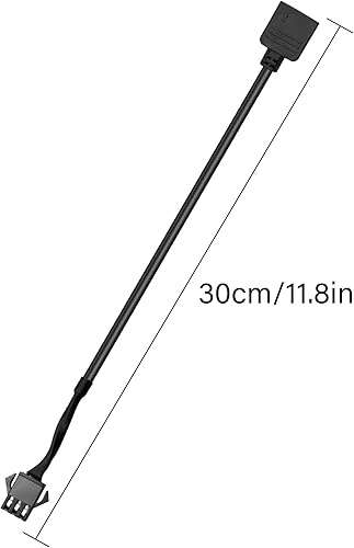 Vista 13 de GINTOOYUN Cable de extensión RGB de 4 pines de 12 V 4 pines a SM 4 pines macho ARGB Cable adaptador para ventilador de computadora, placa base, tira