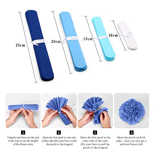 Binpeng Paper Pom Poms Hanging Paper Flower Ball Wedding Party Celebrations Decorations Outdoor Decoration Flowers Craft For Party Birthday Party (Bl-8Pcs) #TOP2