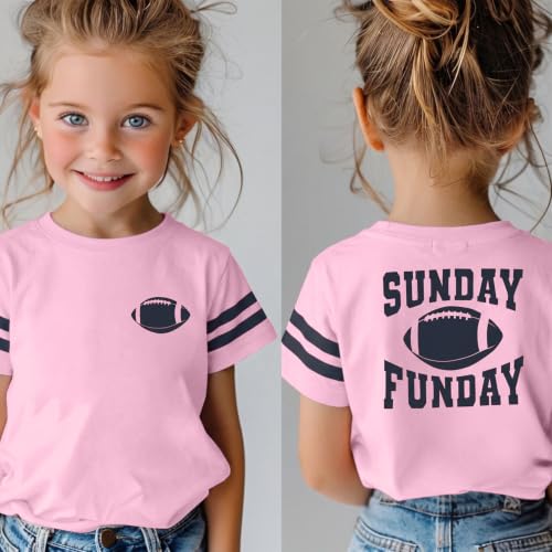 Image of Toddler Football Sister Shirt Baby Girl Game Day Tee Sports Fans 2-8T