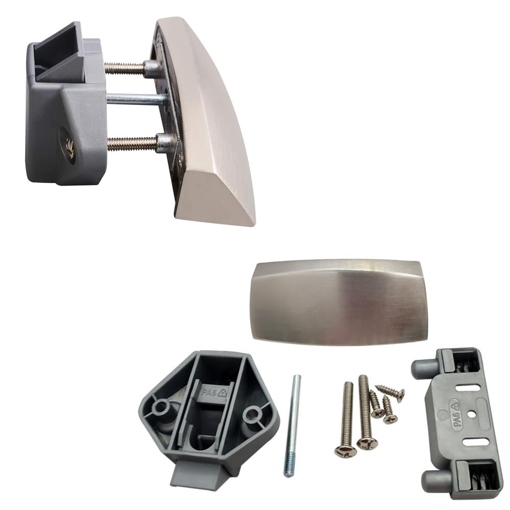 POFET Block of the Tow Hitch Small Pulling Type Cabinet Lock RV Caravan Furniture Lock Push Latch Cabinet Lock Motorhome Camber Cabinet Drawer Push Knob Push Handle the Trailer Block(P09-SN) - Image 2