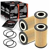 A-Premium 4-PC 10K Miles Protection Oil Filter Compatible with Porsche Cayenne 2003-2006, 911