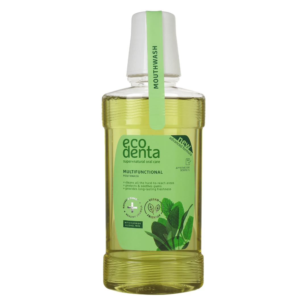 Ecodenta Multifunctional Alcohol Free Mouthwash for Bad Breath with Fluoride Suitable for Kids - Mouth Wash 250ml