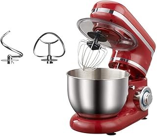 ZPF Batteur sur Socle électrique, Batteur sur Socle à 6 Vitesses avec Bol de mélange en Acier Inoxydable de 4 l, Crochets à pâte, batteurs mélangeurs pour vinaigrettes, glaçage, meringues