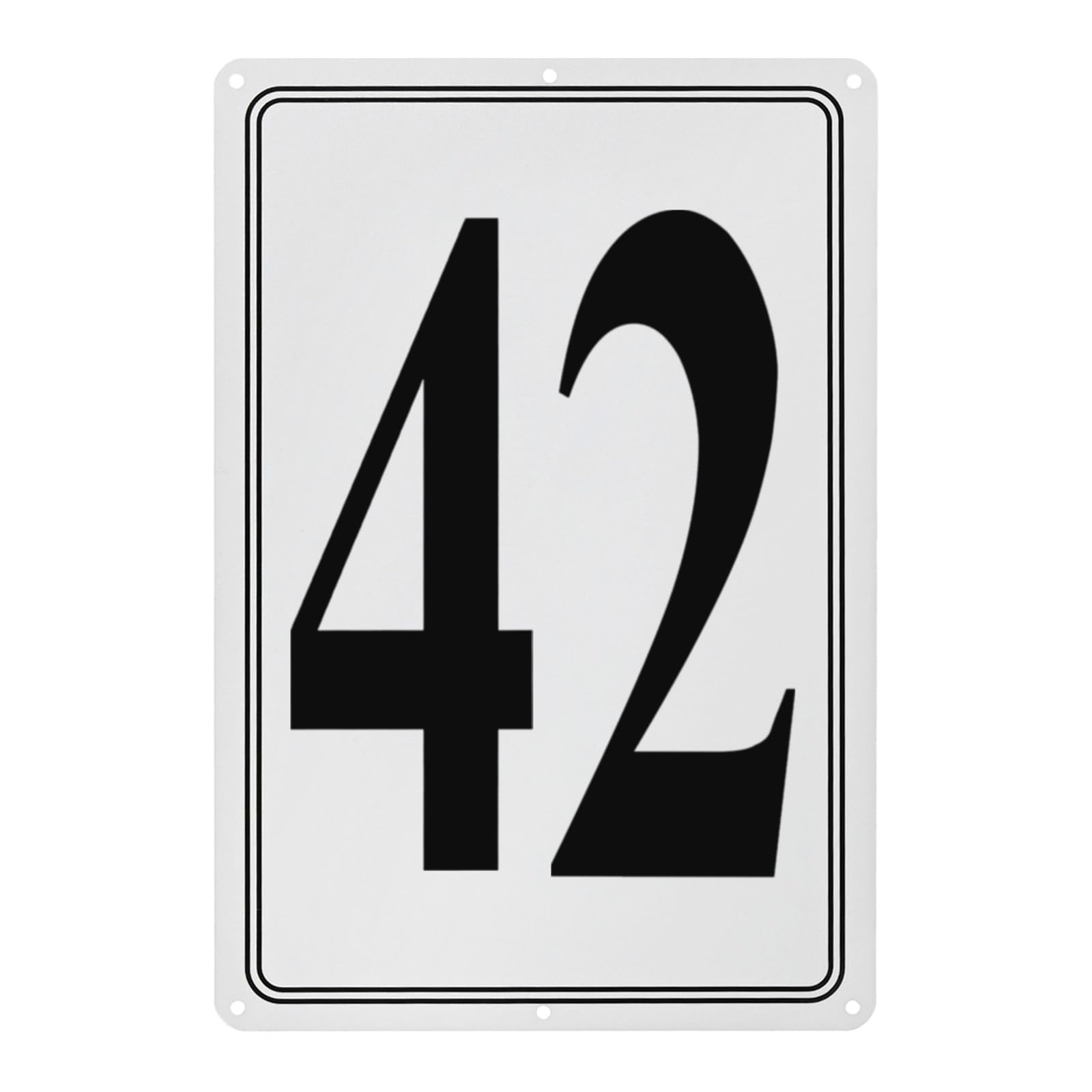 M METERXITY Aluminum Number Sign 42, 11.8 Inch House Numbers and Metal Letters, Parking Spot Letter Signs
