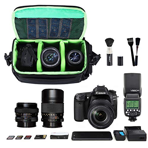 Estarer Camera Shoulder Bag Case, DSLR Camera Bag Water-Resistant for Nikon, Canon, Sony, Fuji Instax, Mirrorless Cameras and Lenses