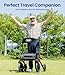VOCIC Walker with Seat for Seniors, Z57 Outdoor Rollator Walker with 12