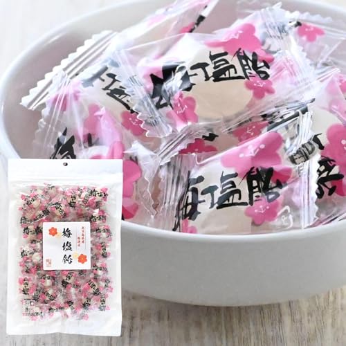 博屋 梅塩飴 国産 鹿児島県産 梅使用 うめ塩飴 梅干し飴 塩分補給 塩分チャージ 熱中 個包装 チャック袋入 (240g x 2袋)