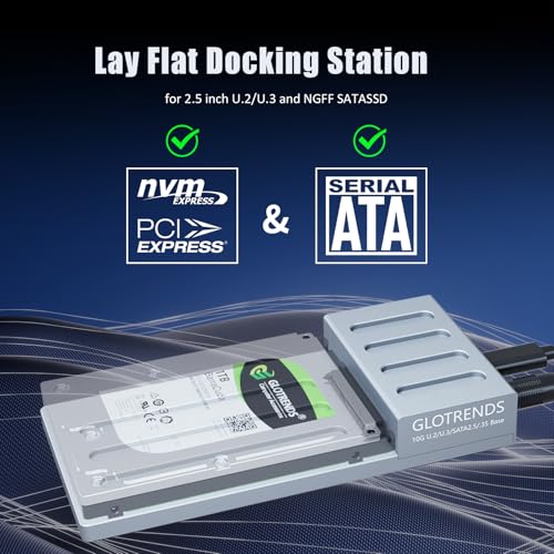 Lector SSD U.2 U.3 de 2.5 pulgadas SATA USB-C 10Gbps GLOTRENDS H7 2
