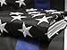 Thin Blue Line Flag - 3X5 Foot with Embroidered Stars and Sewn Stripes - Black White and Blue American Police Flag Honoring Law Enforcement Officers - 3x5 Inch Decal Included