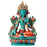 Juccini Buddha Statue Outdoor Indoor - Handmade 6" Colorful Small Buddha Statues for Home Decor - Sp