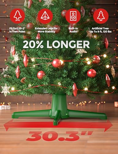 Springlift SDJ006 Musical Rotating Christmas Tree Stand Up To 9Ft 120 Lb Artificial Christmas Tree thumb #4