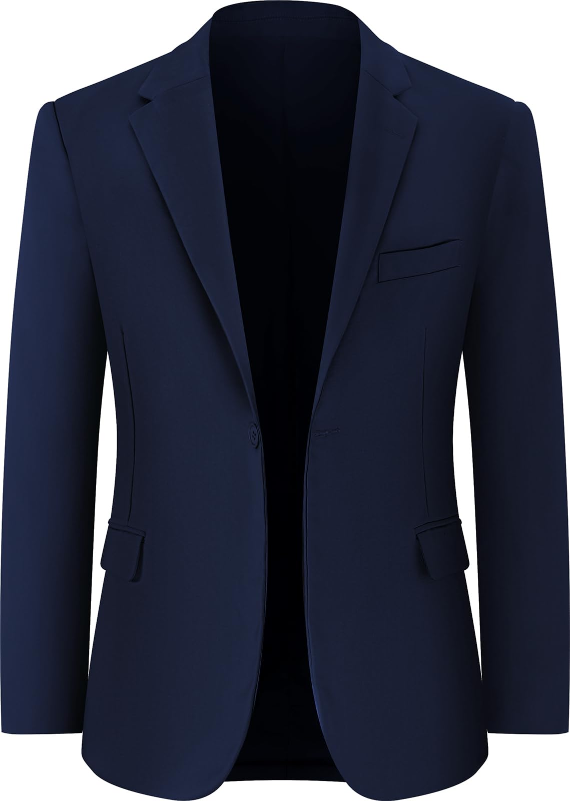 A&J DESIGN Mens One Button Suit Jacket with Lapel Boutonniere Hole Slim Fit Casual Business Sport Coats and Blazers