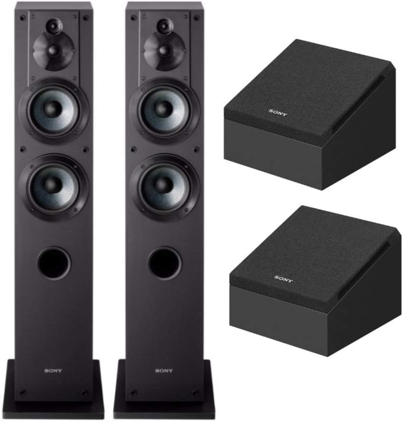 Amazon Com Sony Sscs3 Stereo Floor Standing Speaker 2 Speakers W Sony Sscse Dolby Atmos Enabled Speakers Ss Cse 2 Speakers Home Audio Theater
