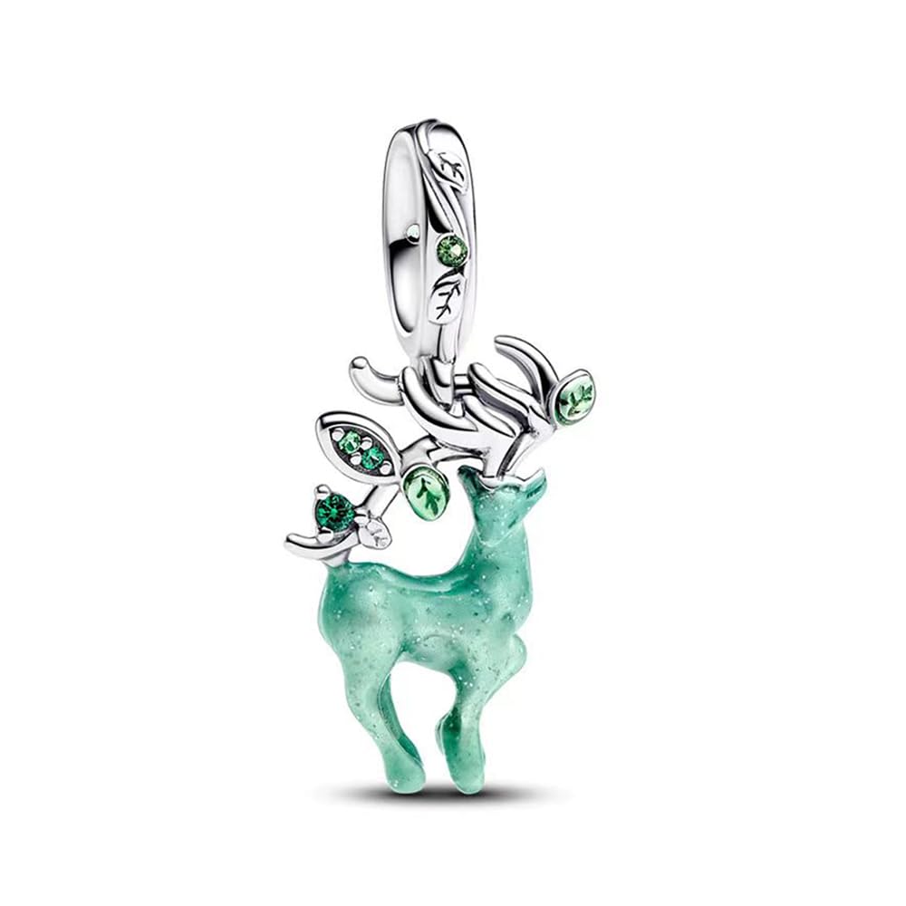 Feitery Compatible with Charms Pandora Kirschblüten Bead Charms für Damen
