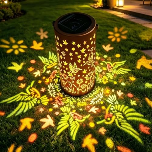 Lanterne solaire de jardin colorée tournesol à LED autonome et étanche IP65