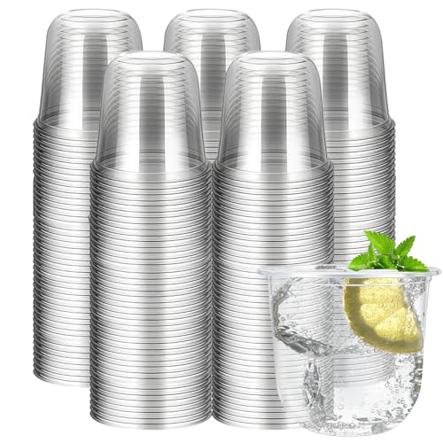 LIANGYUNZE 200 Clear Plastic Cups 12 oz Arc