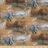 Wild Wings Safari Scenic Multi, Fabric by The Yard