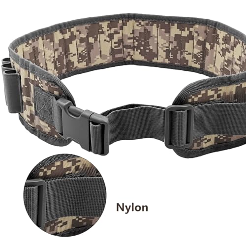 MFBJXC Professional Waterproof Shotshell Holder 30 Rounds Nylon Belt Case Ammo Gauge Adjustable Shotgun Rounds Shoulder Bandolier Shotgun Ammo Belt 12 16 Gauge-ACU