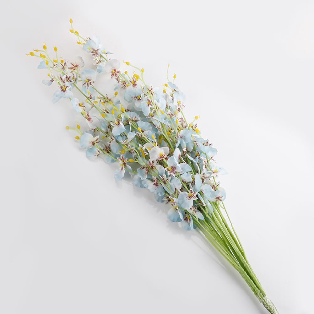 NLDGR 5 Pieces Long Orchids Artificial Flowers Artificial Orchids Artificial Forsythia Stems for Home Wedding Indoor Outdoor Decoration (2)