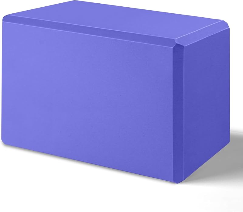 biguphate 2 Pack Yoga Blocks, 3"x6"x9" Beveled Edges Non-Slip, Yoga Bricks | Supportive Latex Free, Lightweight Ideal Pilates Block for Pilates Meditation Balance Stretching Deep Poses