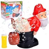 Weihnachtsmann Seifenblasen, Automatische Seifenblasenmaschine, seifenblasen weihnachtsmann mit Licht & Musik, Bubble Machine Geschenk für Weihnachten, Indoor Outdoor Aktivitäten