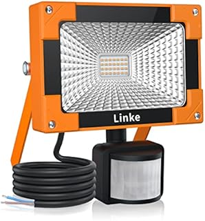 Linke Security Light Sensor Motion 25W, 2100LM Led PIR Floodlights, 2700K Warm Light Outdoor Led Light with Motion Sensor IP66 Waterproof Perfect for Garden, Porch, Courtyard, Garage