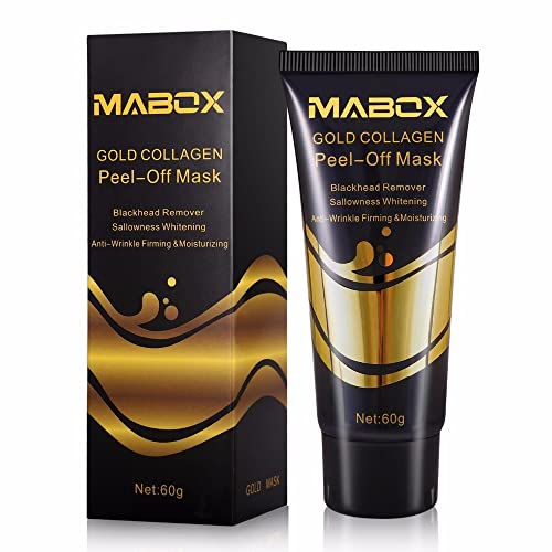 Mabox - mascarilla Facial antienvejecimiento, tratamiento antiarrugas, minimizador de poros, tratamiento de cicatriz de acné y eliminador de espinillas, oro de 24K