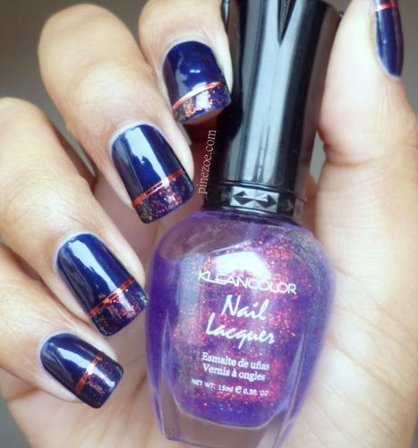 KleanColor Nail Polish Lacquer Chunky Holo Bluebell Manicure Klean Color