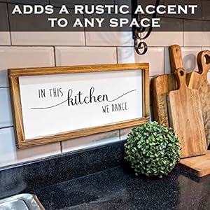 In this kitchen we dance sign 8×17 inch dance kitchen sign wall decor farmhouse kitchen sign we dance in this kitchen sign this kitchen is for dancing sign kitchen wall decor kitchen dance sign  urban country home decor