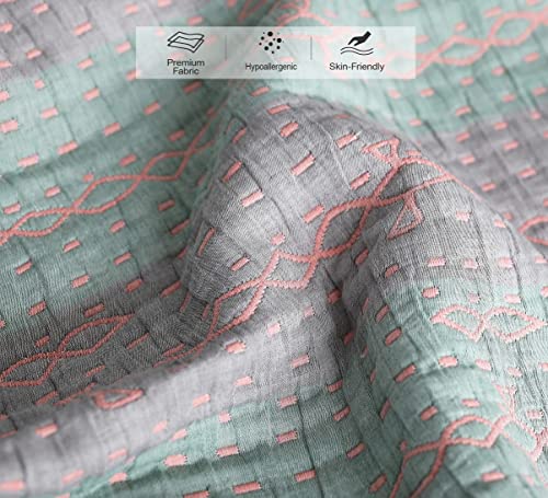 Queen Blanket Tencel Cotton Quilted Blanket 90X90 Lightweight Bedspread Soft Breathable Cozy Blanket Red #TOP4