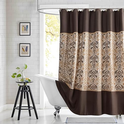 Riverbyland Shower Curtain 72 x 72 Elegance Polyester Coffee