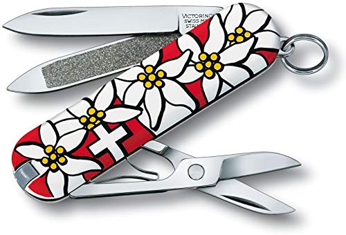 Victorinox V06203.840B1 Navaja Pequeña Classic, Edelweiss Blister, Multicolor, S Cover
