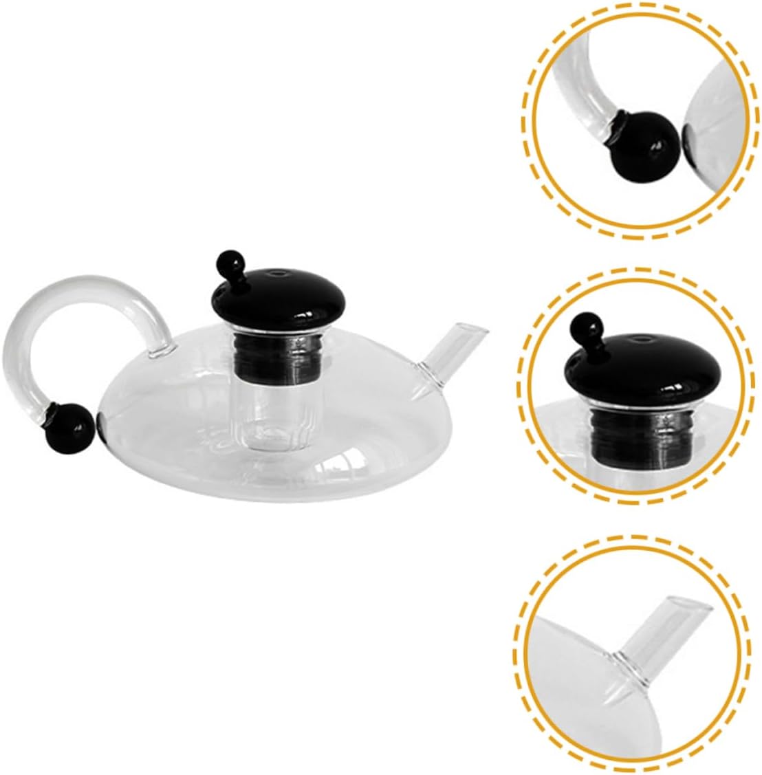 Glass Creamer Pitcher with Pour Spout, 60ml Mini Jug