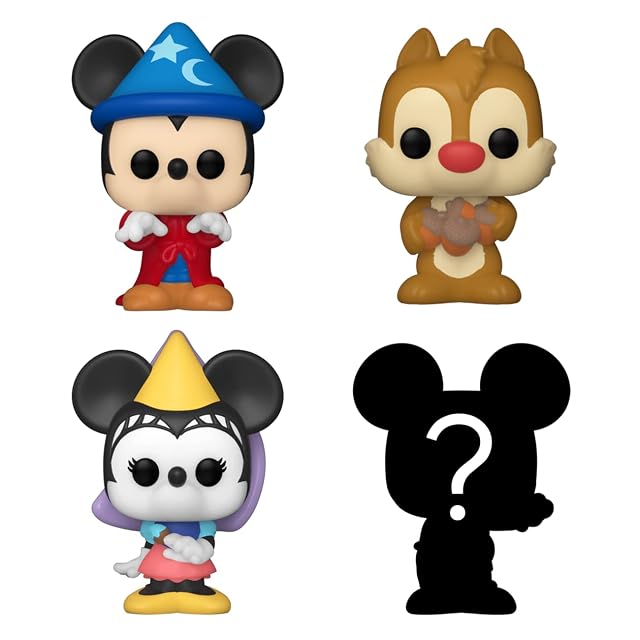Foto 2 de 8 de Funko Bitty Pop! 4 Pack: Disney - Sorcerer Mickey - Dale - Princess Minnie - Mystery Mini Figure