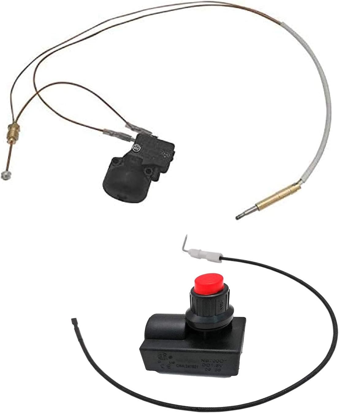 MENSI Thermocoupler Safety Tilt Switch with AAA Battery Igniter Kit Repair Assembly Pack For Propane Patio Heaters