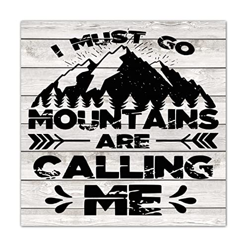 Panneau en bois rustique décoration murale montagne pour maison et porche
