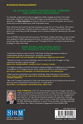 Power of Stay Interviews for Engagement and Retention: Second Edition