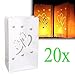 Produktbild EMOTREE 20x Lichttüten Doppel Herz Luminarias Kerzentüten Papier Candlebags Kerzenhalter Hochzeit Deko